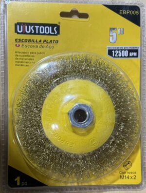 ESCOBILLA PLATO 5" ROSCA DE 14MM UYU