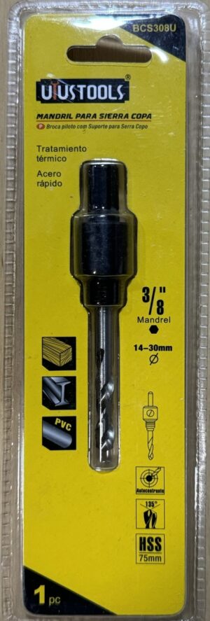 MANDRIL PARA SIERRA COPA 3/8"" (14-30mm)