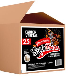 CAJA CARBÓN VEGETAL PREMIUM - SELECCIONADO A MANO 2.5kg