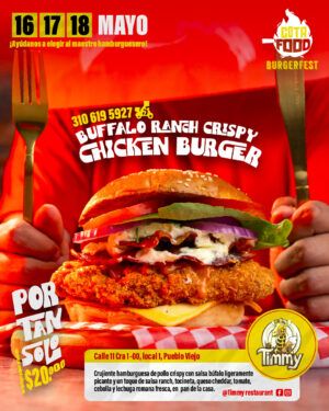 Buffalo Ranch Crispy CHICKEN BURGER - Imagen 2